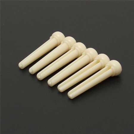 Acoustic Guitar String Pegs - SET of 6 - Ivory Colour