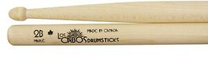 LOS CABOS LCD2BM 2B DRUM STICKS-MAPLE WOOD TIP MADE In CANADA