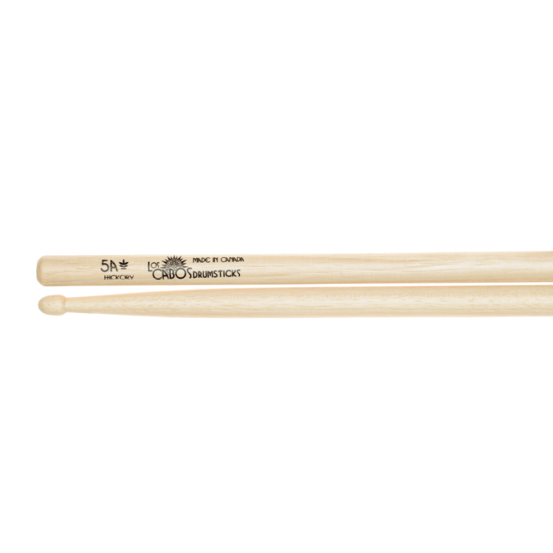LOS CABOS LCD5AH 5A DRUM STICKS-HICKORY WOOD TIP MADE In CANADA