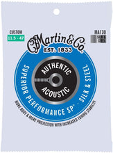 Charger l'image dans la galerie, MARTIN MA130 CUSTOM 11.5 - 47 SILK & STEEL AUTHENTIC ACOUSTIC PERFORMANCE SUPÉRIEURE SP® CORDES DE GUITARE