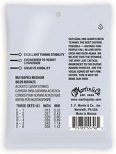 Charger l'image dans la galerie, MARTIN MA150PK3 MEDIUM 3 PACK AUTHENTIC ACOUSTIC SP® CORDES GUITARE BRONZE PHOSPHORE