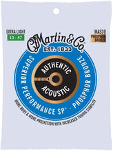 Charger l'image dans la galerie, MARTIN MA530 EXTRA LIGHT 10 - 47 BRONZE PHOSPHORE AUTHENTIC ACOUSTIC PERFORMANCE SUPÉRIEURE SP® CORDES DE GUITARE