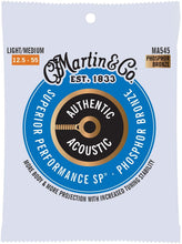 Charger l'image dans la galerie, MARTIN MA545 LIGHT/MEDIUM 12.5 - 55 PHOSPHOR BRONZE AUTHENTIC ACOUSTIC SUPERIOR PERFORMANCE SP® GUITAR CORDES
