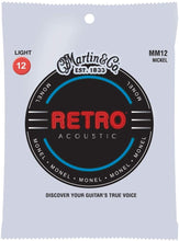 Load image into Gallery viewer, MARTIN MM12 LIGHT 12-54 RETRO® ACOUSTIC GUITAR STRINGS