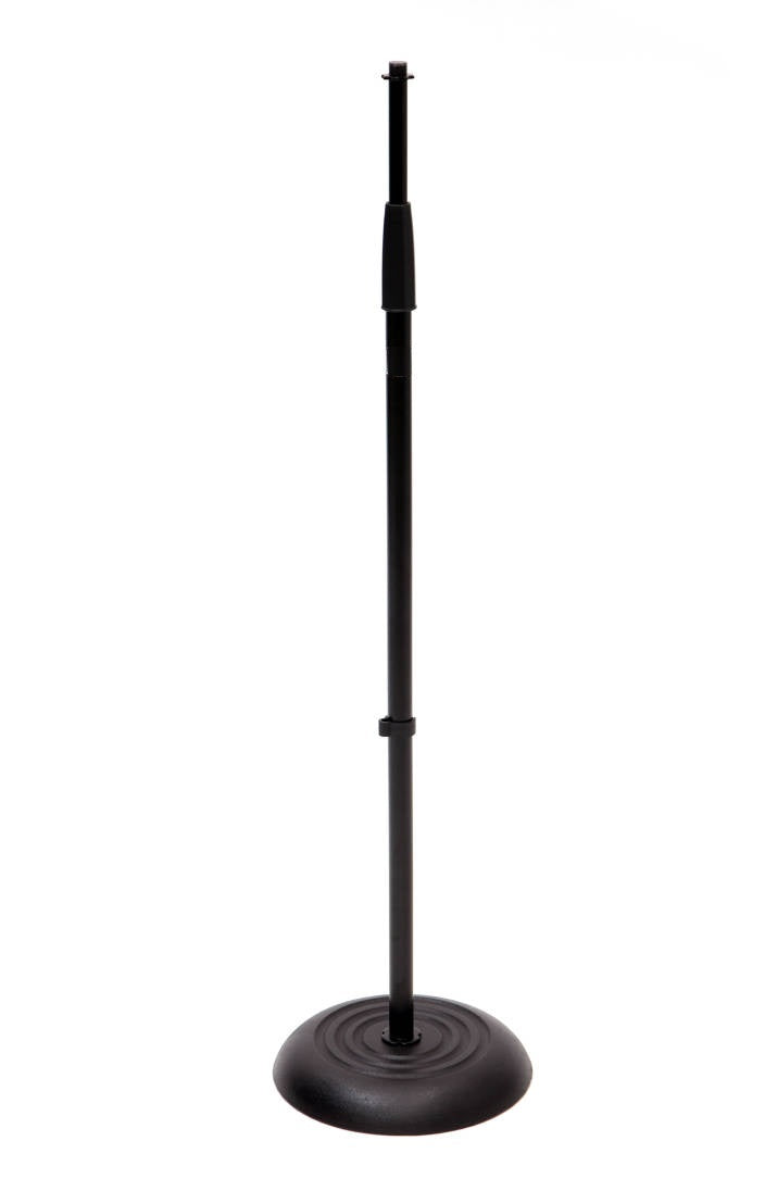 Round Base Microphone Stand - Black