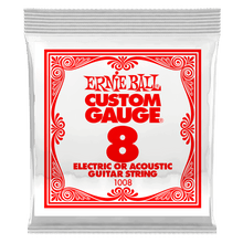 Load image into Gallery viewer, ERNIE BALL .008 PLAIN STEEL 1008 ELECTRIC OR ACOUSTIC GUITAR STRINGS-(6751254118594)