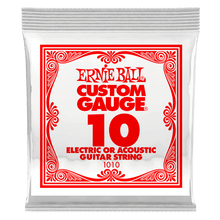 Load image into Gallery viewer, ERNIE BALL .010 PLAIN STEEL 1010 ELECTRIC OR ACOUSTIC GUITAR STRINGS-(6751262015682)

