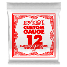 Load image into Gallery viewer, ERNIE BALL .012 PLAIN STEEL 1012 ELECTRIC OR ACOUSTIC GUITAR STRINGS-(6751268405442)
