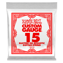 Load image into Gallery viewer, ERNIE BALL .015 PLAIN STEEL ELECTRIC OR ACOUSTIC GUITAR STRINGS-(6752753418434)

