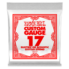Load image into Gallery viewer, ERNIE BALL .017 PLAIN STEEL ELECTRIC OR ACOUSTIC GUITAR STRINGS-(6752756170946)