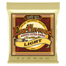 Load image into Gallery viewer, ERNIE BALL 2004  EARTHWOOD LIGHT 80/20 BRONZE ACOUSTIC GUITAR STRINGS - 11-52 GAUGE-(6633939173570)
