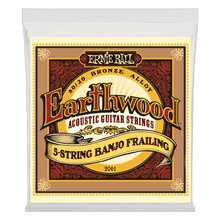 Load image into Gallery viewer, ERNIE BALL EARTHWOOD 2061 5-STRING BANJO FRAILING LOOP END 80/20 BRONZE ACOUSTIC GUITAR STRINGS - 10-24 GAUGE-(6841111445698)