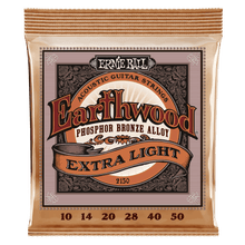 Load image into Gallery viewer, ERNIE BALL 2150 EARTHWOOD EXTRA LIGHT PHOSPHOR BRONZE ACOUSTIC GUITAR STRINGS - 10-50 GAUGE-(6634876502210)