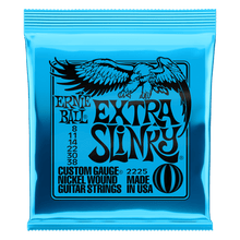 Load image into Gallery viewer, ERNIE BALL 2225 EXTRA SLINKY NICKEL WOUND ELECTRIC GUITAR STRINGS - 8-38 GAUGE-(6631321829570)