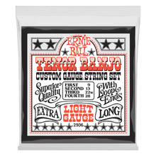 Load image into Gallery viewer, ERNIE BALL 2303 LIGHT LOOP END STAINLESS STEEL TENOR BANJO GUITAR STRINGS - 9-28 GAUGE-(6891973148866)