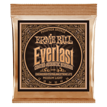 Load image into Gallery viewer, ERNIE BALL 2546 EVERLAST MEDIUM LIGHT COATED PHOSPHOR BRONZE ACOUSTIC GUITAR STRINGS - 12-54 GAUGE-(6635052302530)