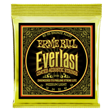 Load image into Gallery viewer, ERNIE BALL 2556 EVERLAST MEDIUM LIGHT COATED 80/20 BRONZE ACOUSTIC GUITAR STRINGS - 12-54 GAUGE-(6635011276994)