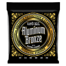 Load image into Gallery viewer, ERNIE BALL 2570 EXTRA LIGHT ALUMINUM BRONZE ACOUSTIC GUITAR STRINGS - 10-50 GAUGE-(6634990698690)