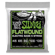 Load image into Gallery viewer, ERNIE BALL REGULAR SLINKY 5-STRING FLATWOUND ELECTRIC BASS STRINGS - 45-130 GAUGE-(7480905990399)