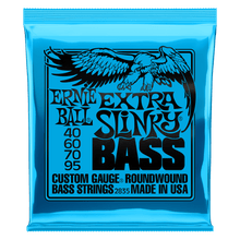 Load image into Gallery viewer, ERNIE BALL 2835 EXTRA SLINKY NICKEL WOUND ELECTRIC BASS STRINGS - 40-95 GAUGE-(6636887769282)
