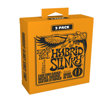 Charger l'image dans la galerie, ERNIE BALL 3222 HYBRID SLINKY NICKEL WOUND ELECTRIC GUITAR STRINGS 3 PACK - 9-46 GAUGE-(6632644870338)