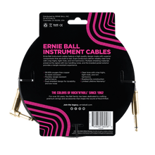 Charger l'image dans la galerie, ERNIE BALL 25' BRAIDED STRAIGHT / ANGLE INSTRUMENT CABLE - BLACK P06058-(6704907026626)