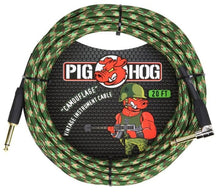 Load image into Gallery viewer, Pig Hog 20FT Right Angle Instrument Cable – Shielded Durable Guitar/Instrument Lead