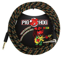 Load image into Gallery viewer, Pig Hog 20FT Right Angle Instrument Cable – Shielded Durable Guitar/Instrument Lead