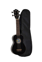Load image into Gallery viewer, Hula Beach USA colorful soprano wood ukulele with rosewood fingerboard and black gig bag