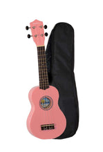 Load image into Gallery viewer, Hula Beach USA colorful soprano basswood ukulele with rosewood fingerboard and black gig bag