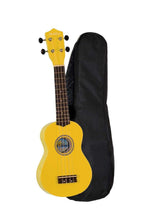 Load image into Gallery viewer, Hula Beach USA colorful soprano ukulele with basswood body and nylon gig bag