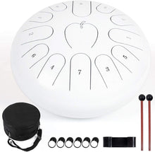 Charger l'image dans la galerie, Tongue Drum / Steel Handpan Drum avec accessoires 13 notes / 12 pouces