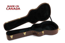 Charger l'image dans la galerie, Deluxe Arch Top hardshell classical guitar case with plush interior and heavy-duty hardware, made in Canada