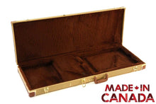 Charger l'image dans la galerie, Deluxe Tweed hardshell rectangle electric guitar case with plush interior and heavy-duty hardware, made in Canada