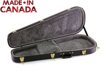 Load image into Gallery viewer, Hardshell tear drop electric guitar case with plush interior and heavy-duty locking fasteners made in Canada