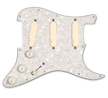 Charger l'image dans la galerie, EMG David Gilmour Strat Pickguard Setup DG20 - SA/SA/SA Ivory 3 Ply White Pearloid Pickguard-(6580324565186)
