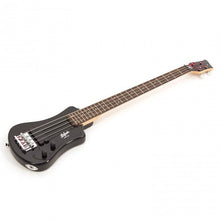 Load image into Gallery viewer, Hofner HOF-HCT-SHB- BK-O Shorty Electric Travel Bass Guitar - Black - with Gig Bag