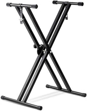 Load image into Gallery viewer, X Style Keyboard Stand Double Braced
