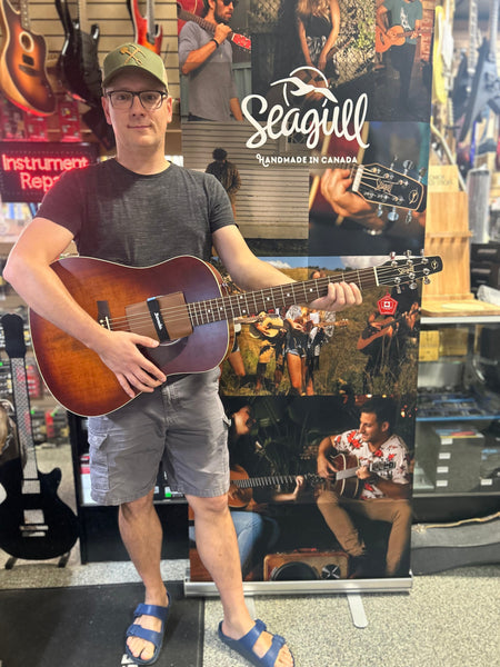 Celebrating Francois's First Guitar Purchase: A Canadian-Made Seagull S6 in Burnt Umber