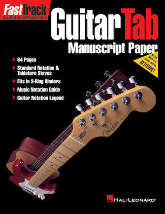 Archives Standard Bound Manuscript Paper Book, Guitar Tab, 48 Pages –  Archives – ppIANISSIMO