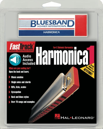 Hal Leonard FastTrack Harmonica Package with Book - Black Friday Sale