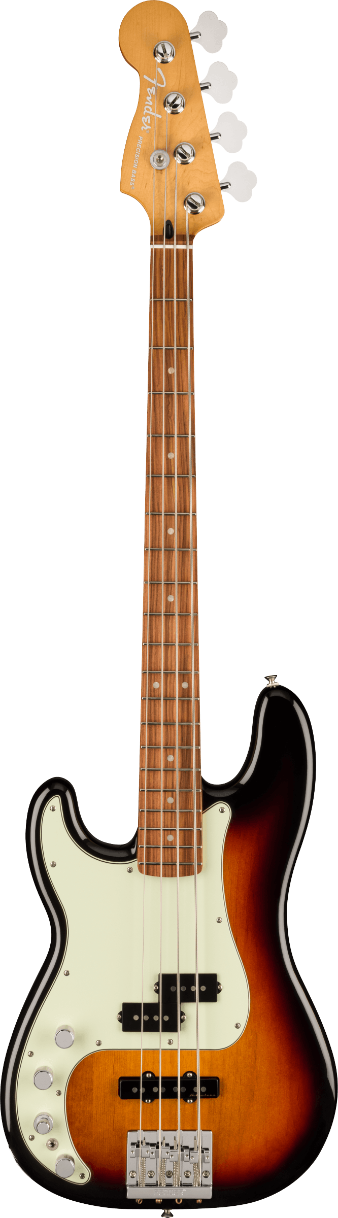 Fender Player Plus Active Precision Bass®, Left-Hand, Pau Ferro Fingerboard, 3-Color Sunburst Bass Guitar - See Description