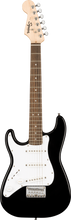 Load image into Gallery viewer, Squier Mini Stratocaster® Left-Handed, Laurel Fingerboard, White Pickguard, Black - See Description
