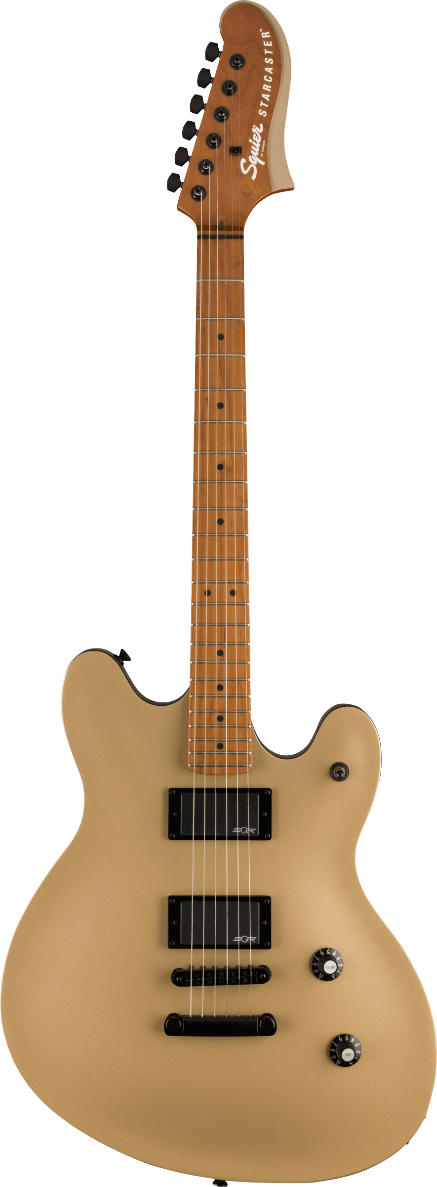 Squier Contemporary Active Starcaster®, Roasted Maple Fingerboard, Shoreline Gold - See Description