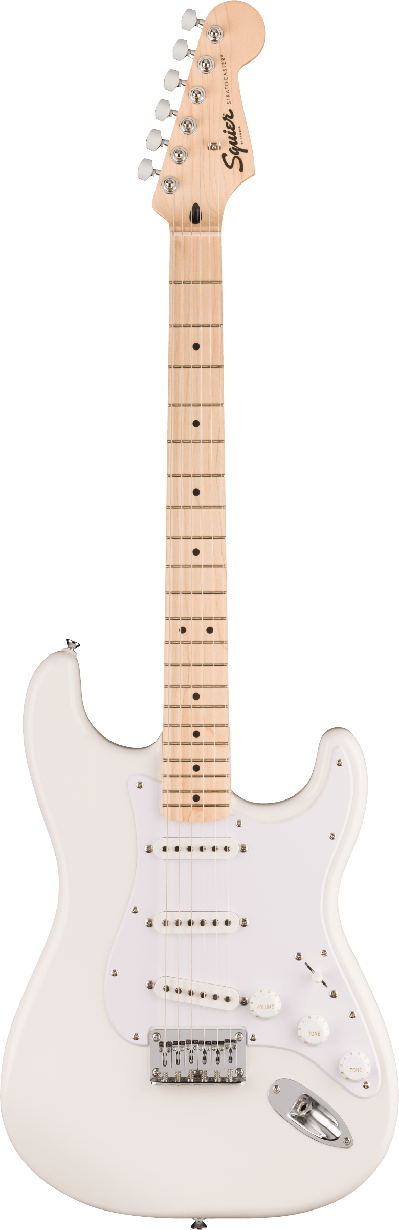 Squier Sonic® Stratocaster® HT, Maple Fingerboard, White Pickguard, Arctic White - See Description