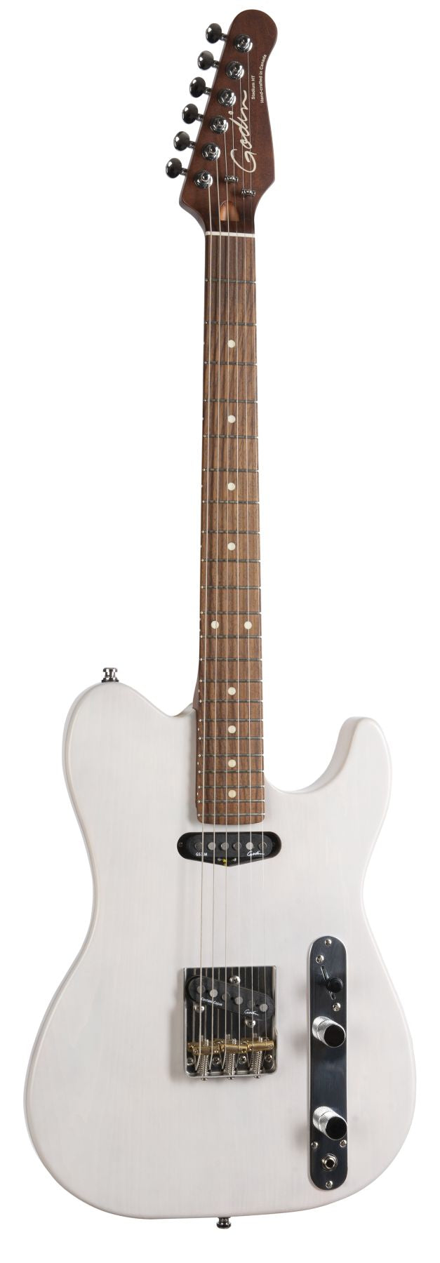 Godin 049349 Stadium HT Trans White RN Electric Guitar Made In Canada With Bag - Slight Finish Flaw