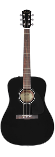 Fender CD-60 Dreadnought V3 DS, Walnut Fingerboard, Black - See Description