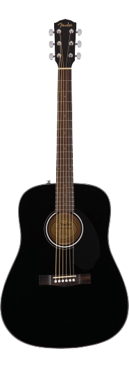 Fender CD-60S Dreadnought, Walnut Fingerboard, Black - See Description