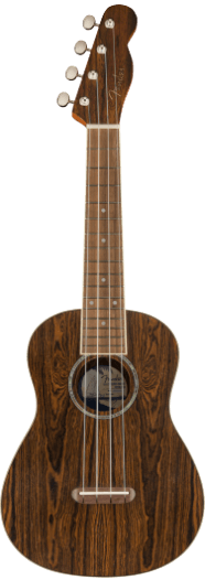 Fender Zuma Exotic Concert Ukulele, Walnut Fingerboard, Bocote - See Description