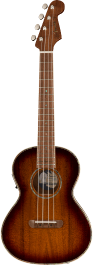 Fender Montecito Tenor Ukulele, Walnut Fingerboard, Shaded Edge Burst with Bag - See Description